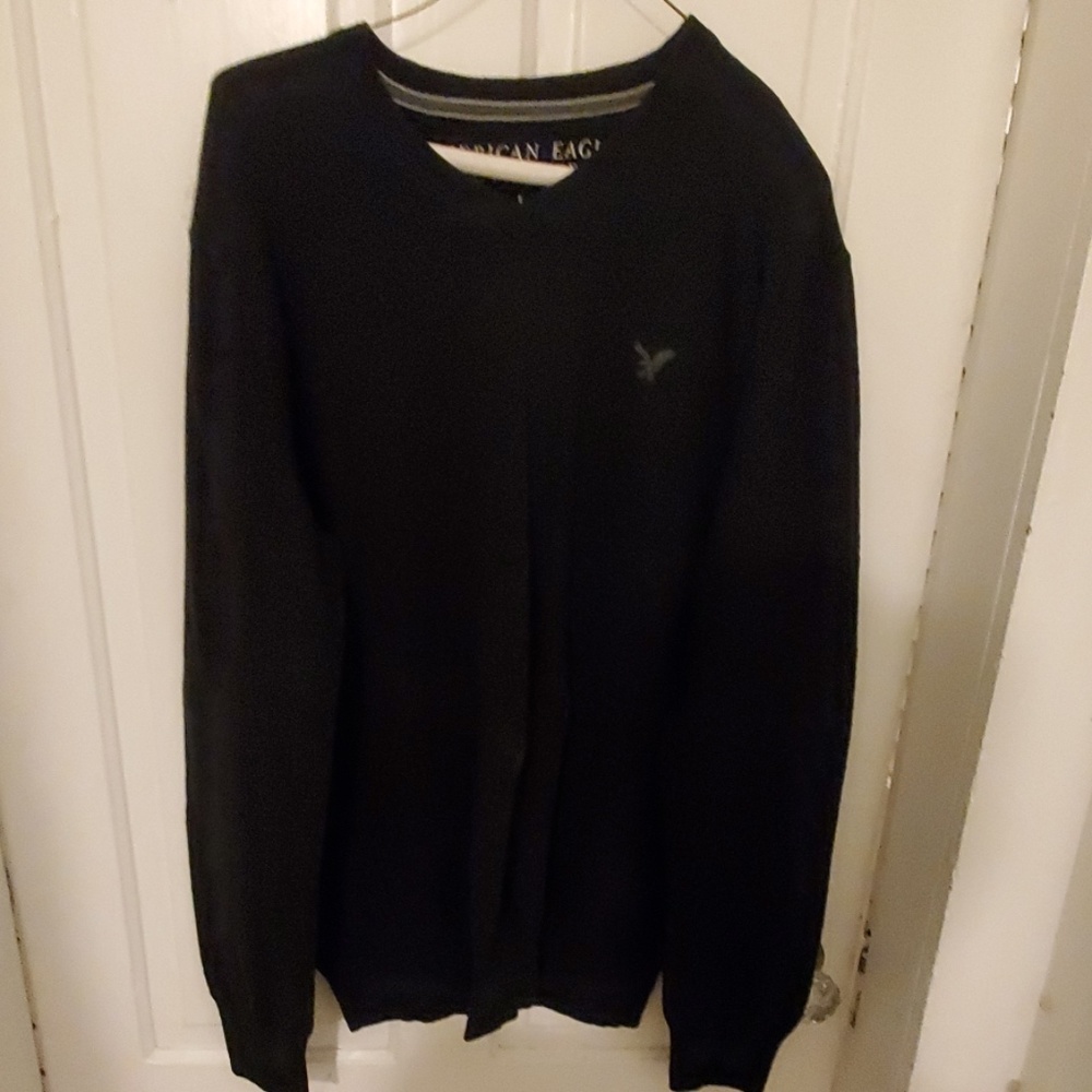 Mens sweater, black LG